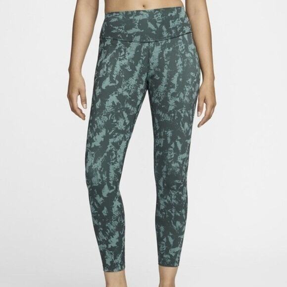 Nike Pants - Nike Leggings Womens Vintage Green Speckled High Waisted 7/8 Printed Small NWT
